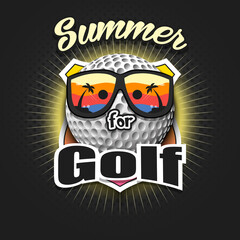 Summer golf logo. Summer for golf