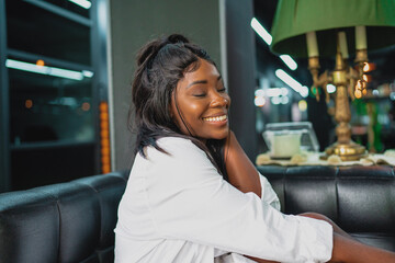 portrait of a smiling black girl