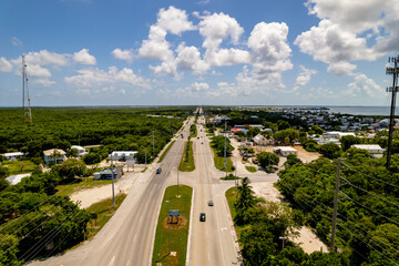 Aerial photo entrance to Key Largo. Florida USA