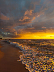 sunset on the beach
