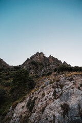 Fototapeta na wymiar Steep mountain of the Sierra de Grazalema