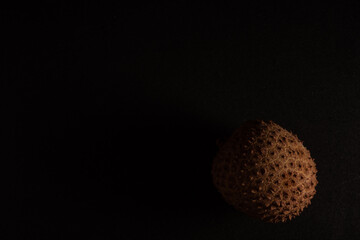 Delicious Lychees fruit macro close up, details