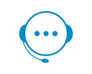 Support service with headphones Customer Support Icon