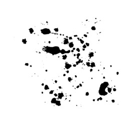 Paint stains black blotch background. Grunge Design Element. Brush Strokes. Vector illustration