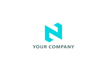 Letter N creative blue color new modern business logo