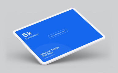 Tablet Mockup | Fully Editable File, Replaceable Screen, Separated Shadow and Background - obrazy, fototapety, plakaty