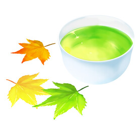 楓と日本茶
