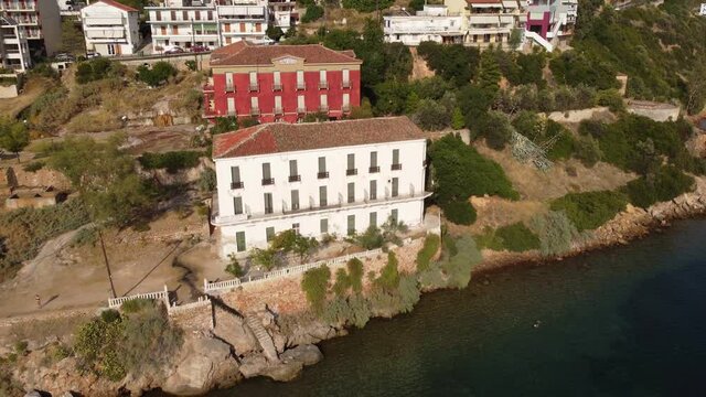 The Healing Thermal Springs of Edipsos, Greek Island of Evia, drone video