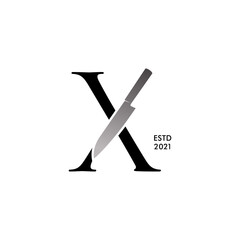 Initial X Cooking Knife