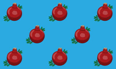 seamless pattern with pomegranate