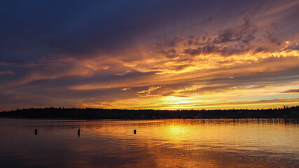 Obraz premium Lake Washington Sunset 