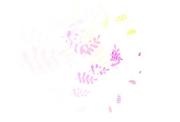 Light Multicolor vector doodle layout with leaves.