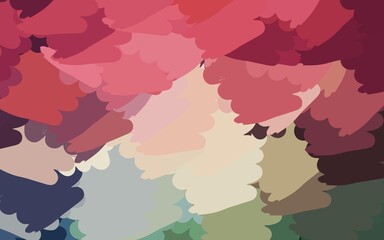 Light Green, Red vector template with chaotic shapes.