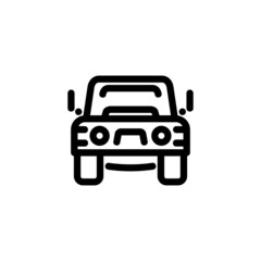 Off Road Front View Monoline Icon Logo for Graphic Design