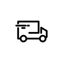 Delivery Truck Monoline Icon Logo for Graphic Design