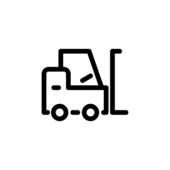 Forklift Monoline Icon Logo for Graphic Design