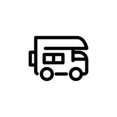 Camper Car Monoline Icon Logo for Graphic Design