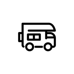 Camper Car Monoline Icon Logo for Graphic Design