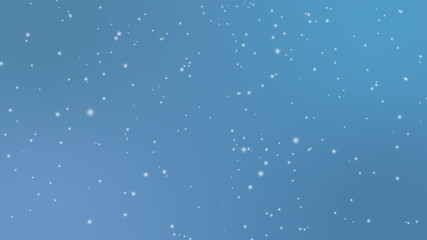 White snow falling on light blue background