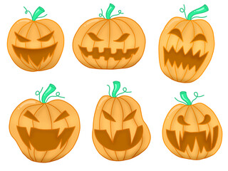 pumpkin Silhouette Halloween. Halloween illustration