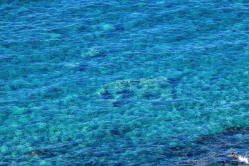 黄金岬展望台から見た積丹ブルーに染まる日本海＠積丹、北海道