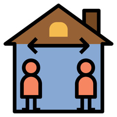 distancing line icon