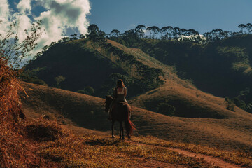hiking in the mountains