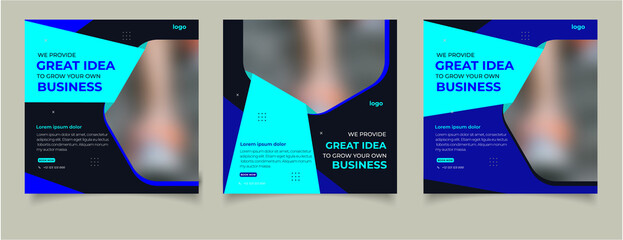 Creative business marketing banner for social media post template