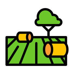 farm filled outline icon