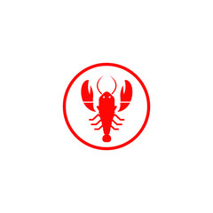Lobster logo vector file. Simple and memorable for food drink, restaurant, supplier, fisherman boat, ocean theme cafe brand icon. Modern vintage logo design. Apply to web site, office, wall phone apps