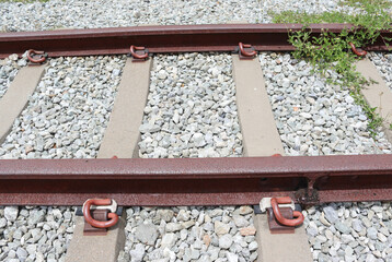 Railroad pins and a device for holding the rail to support the big train.