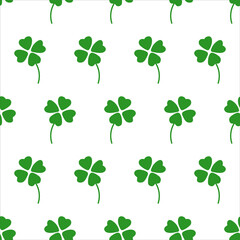 seamless pattern, Clover lucky leaf motif art surface design for fabric scarf tiles and decor