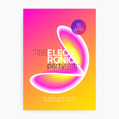 Sound Fest. Linear Glitch For Cover. Indie Dance Banner. Club And Carnival Shape. Geometric Background For Presentation Layout. Pink And Yellow Sound Fest
