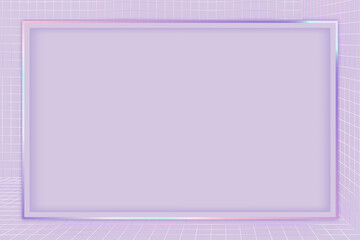 Purple vector 3D grid patterned frame