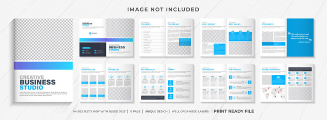 Company profile brochure template layout design, Minimalist Multi pages corporate brochure design template, Minimal business brochure template with simple style and modern layout