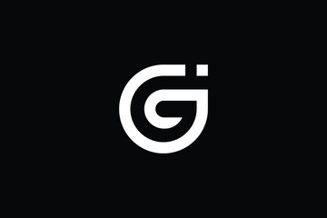 GJ logo letter design on luxury background. JG logo monogram initials letter concept. GJ icon logo design. JG elegant and Professional letter icon design on black background. G J JG GJ