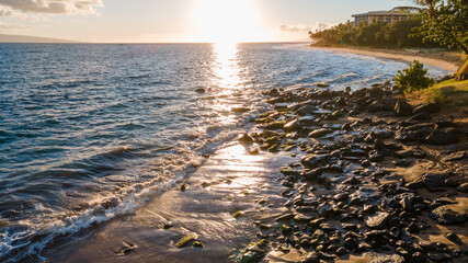 Sunset in south Kaanapali on the island of Maui