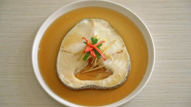 Steamed Cod Fish with Soy Sauce