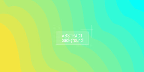 Abstract vector background. Beautiful waves.Yellow green gradient.
