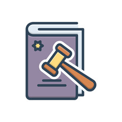 Color illustration icon for legitimate 