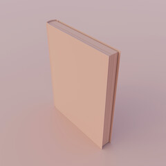 Blank 3d book. 3D rendering illustration. 