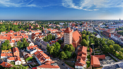  Olsztyn  z lotu ptaka -panorama Starego Miasta