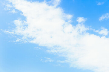 Naklejka na ściany i meble sky. blue sky background with white clouds in the middle.