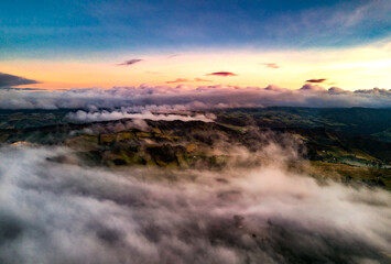 sunrise over the mountains
