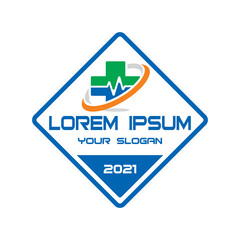 Obraz premium heartbeat logo , medical logo vector