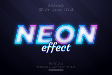 Neon Effect Colorful Gradient Editable Premium Text Effect Font Style