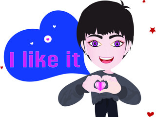 Cartoon Text Sticker Vector Illustration