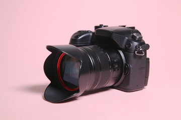 Professional digital cameraカメラ,一眼レフ,レンズ,黒,プロ,Professional digital camera	
 - obrazy, fototapety, plakaty