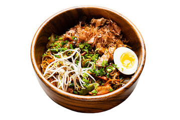 noodle with meat and vegetables