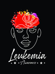 leukemia awareness t-shirt eps design.